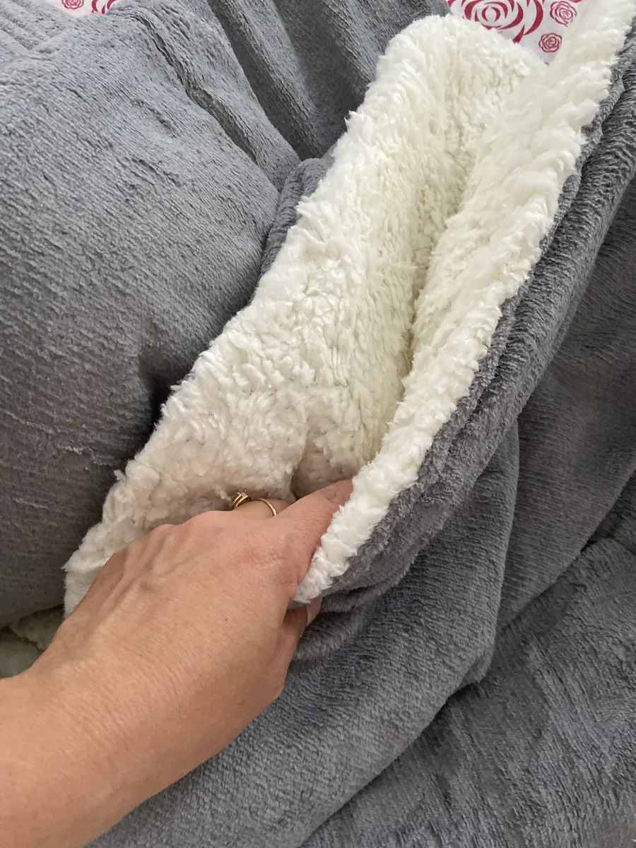 Coberdrom Casal Queen Size Sherpa Cobertor Edredom Inverno Pele Lã Carneiro Super...