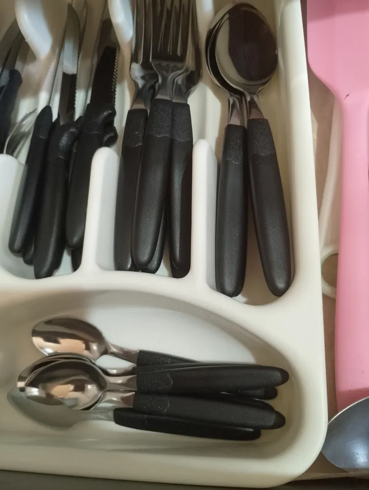 Faqueiro Ipanema Aço Inox E Cabo 24 Peças Preto Tramontina - Imagem 4