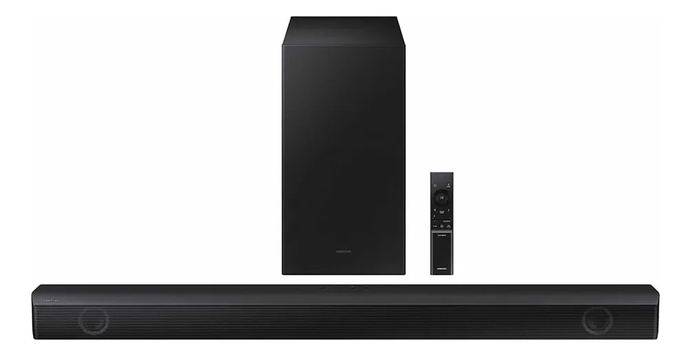 melhor soundbar samsung: Soundbar Barra de som Samsung HW-b550 subwoofer wireless sem fio preta Bluetooth 2.1