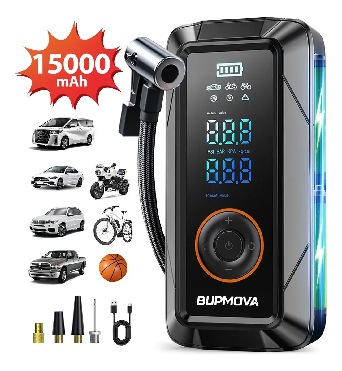Regalos para Papá: Top 40 Ideas en México 2026 25 Compresor aire inalámbrico inflador llantas 150psi PowerBank regalo papá ML México 2026