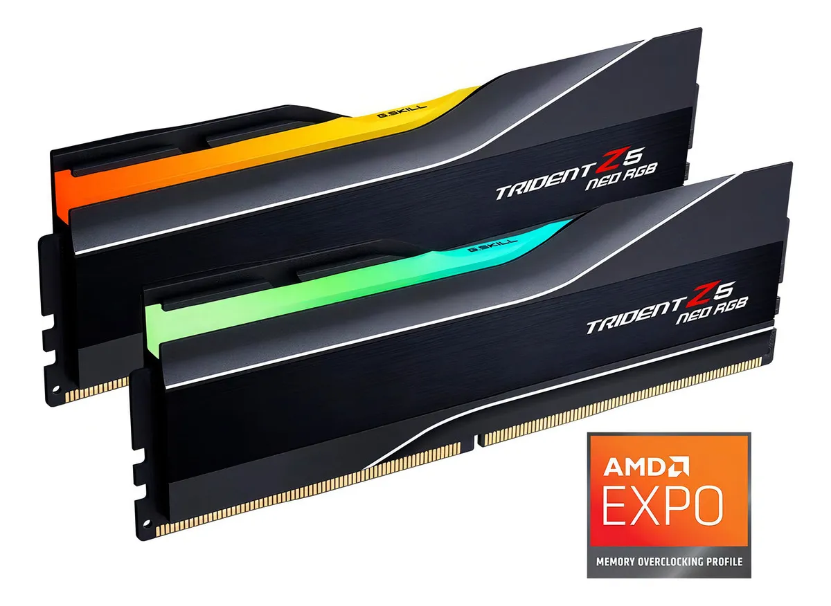 Memória DDR5 AMD EXPO 32GB 6000MHz CL30 2x16GB GSkill Trident F5