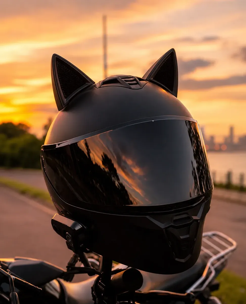 Orelha De Gato Gatinho Acessórios Capacete Moto Dupla Face
