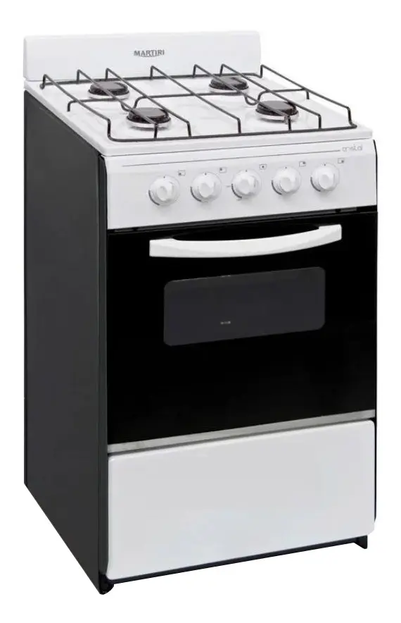Cocina 4h. horno visor sin parrilla blanca 7121 con regulador gtia 6m. 2