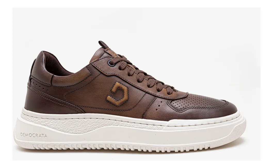 Democrata Tênis Denim Block Marrom