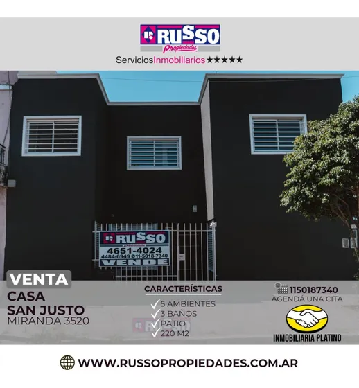 Venta Casa 5 Ambientes San Justo