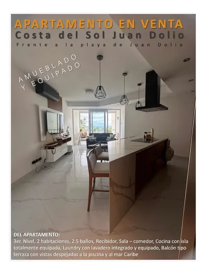 Vendo Apartamento En Juan Dolió 1era Línea De Playa