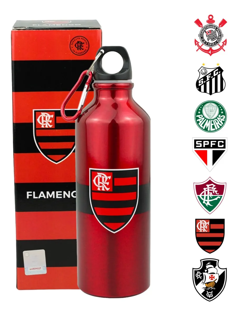 Garrafa Aluminio Squeeze Flamengo 500ml