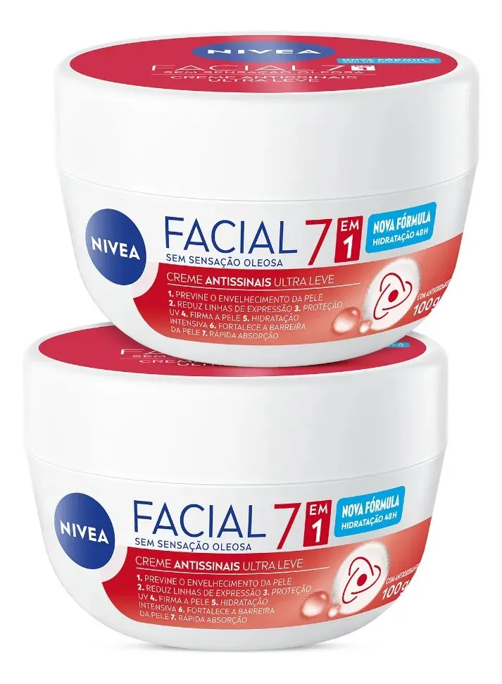 Kit Creme Facial Nivea Antissinais 7 Em 1 2 Unidades Todo Tipo De Pele Dia/noite