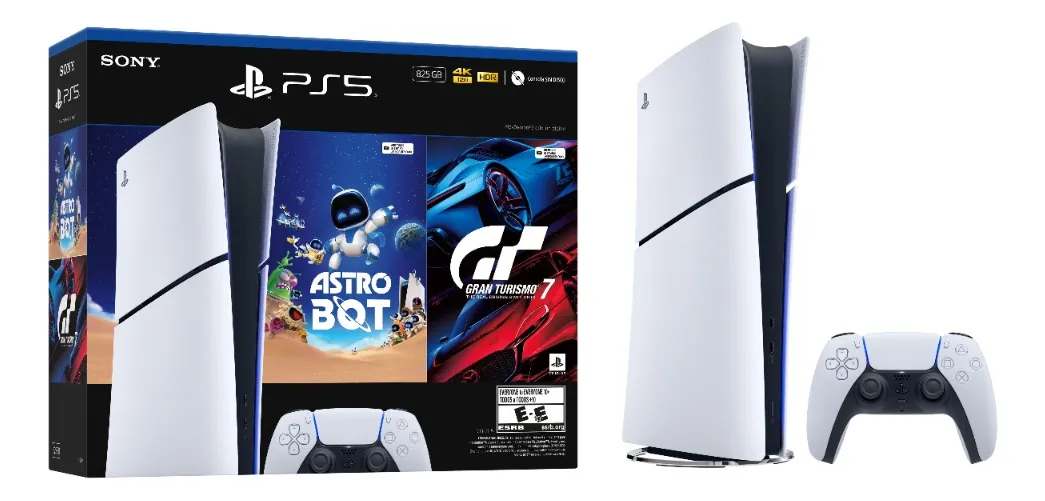 Sony Playstation 5 consola Slim Digital + Juego Astro Bot Y Gt7