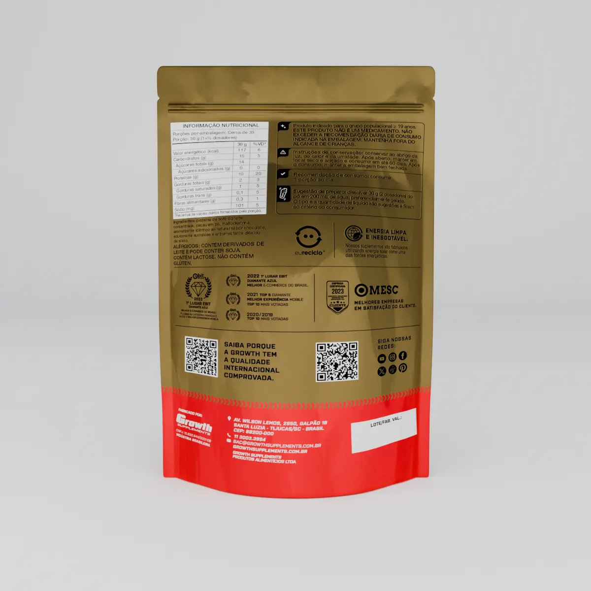 Basic Whey 1kg Growth Supplements - Chocolate