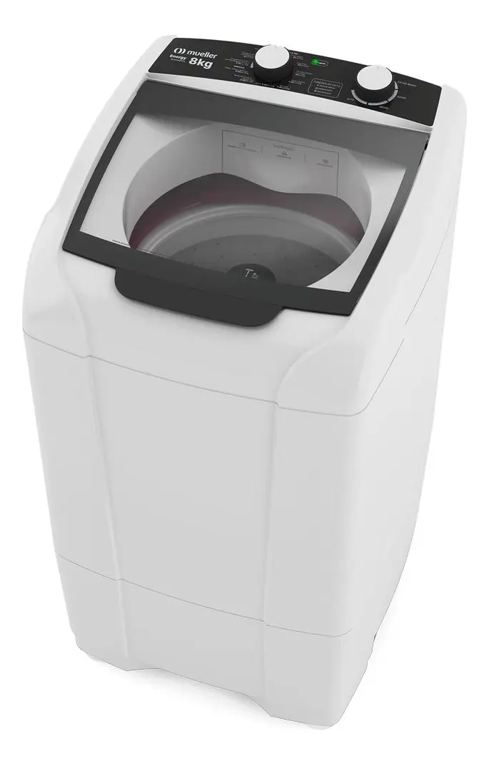 Máquina de Lavar Mueller 8kg Automática Energy com Ciclo Rápido e Filtro Fiapos