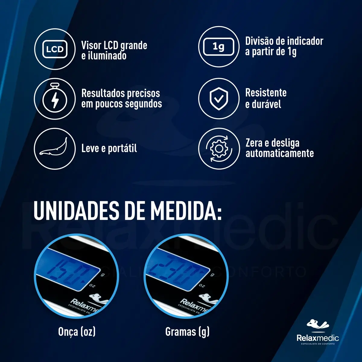 Balança De Cozinha Digital X6 Até 5kg C/ Precisão Relaxmedic Cor Cinza — imagem 2