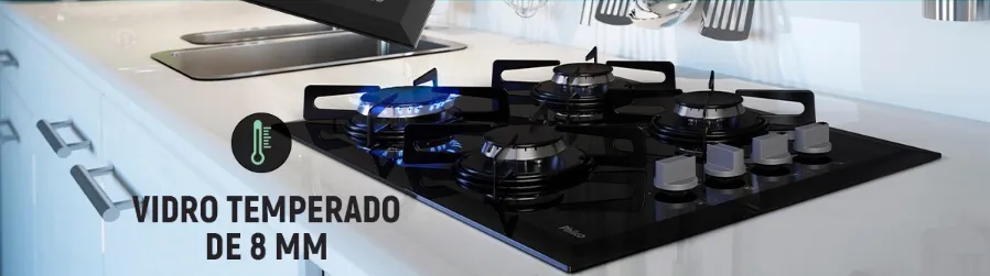Cooktop 4 Bocas A Gás Cook Chef 4 Preto Philco - Imagem 4