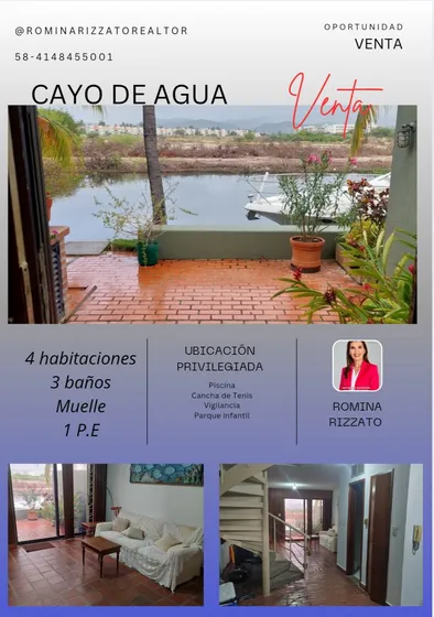Vendo Townhouse Cayo De Agua Con Terraza Y Muelle