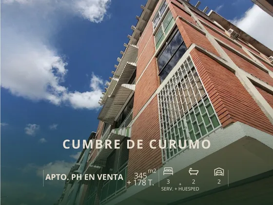 Cumbres De Curumo. Venta Ph  Con Terraza 523m2 3h+estudio/3+1b/2p