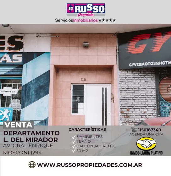 Venta Departamento Lomas Del Mirador 3 Ambientes