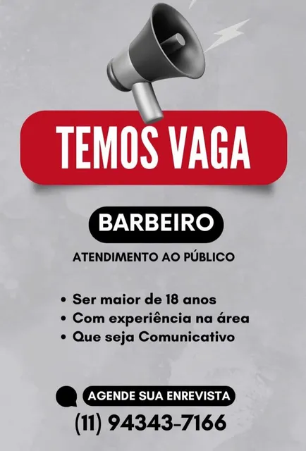 Vaga Para Barbeiro 