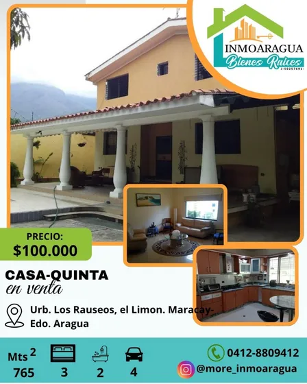Venta De Casa/ Sector Los Rauseos El Limon, Edo Aragua/mh7267