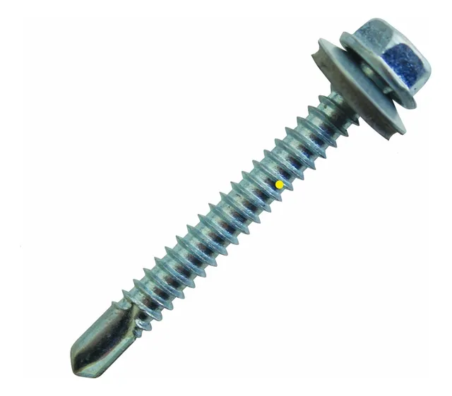 Tornillo Hexagonal Punta Mecha Con Arandela Vulcanizada