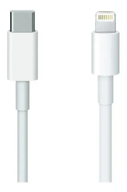 Dex Cabo lightning com saida USB - C Cor Branco
