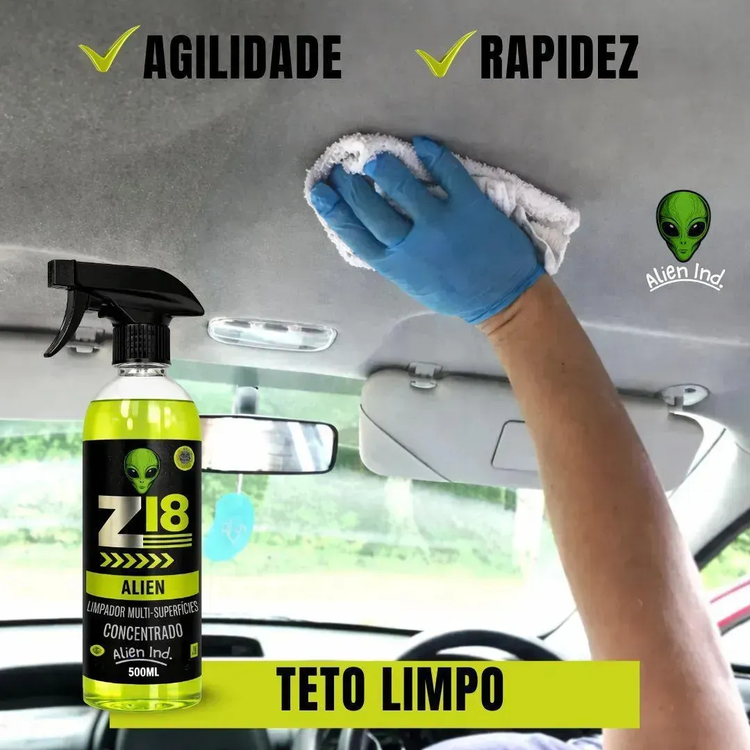 Kit 2 Limpeza Pesada Estofado E Teto Automotivo 500ml Alien - foto 4