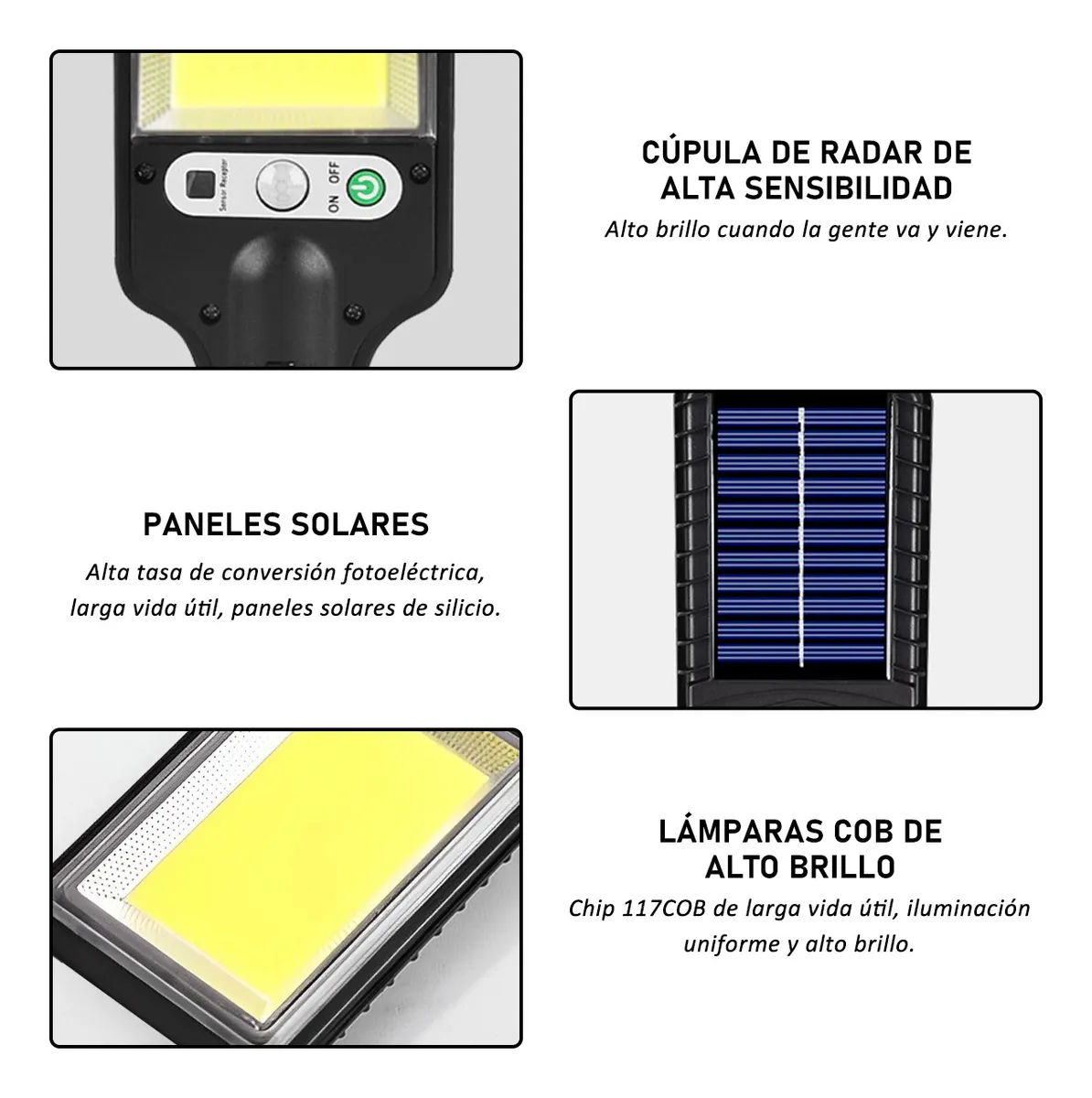 4pack De Luz Solar Mazorca Al Aire Libre Super Brillante Lám