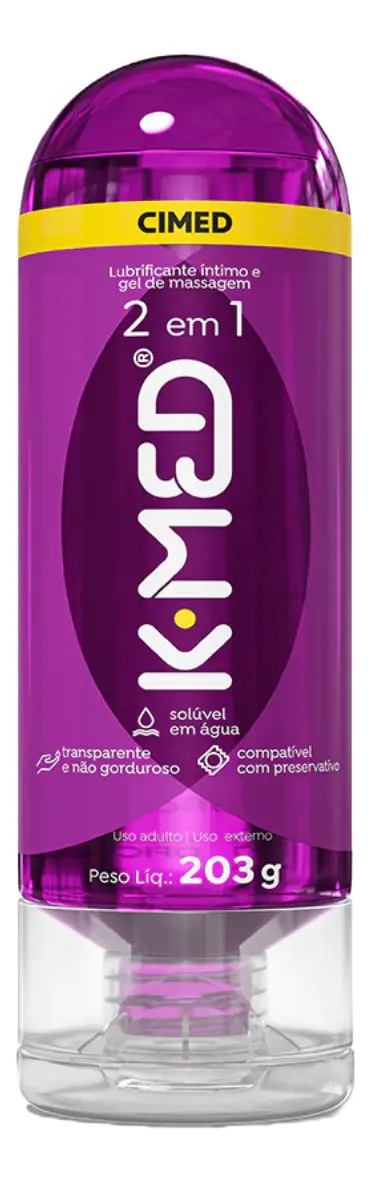 Gel Lubrificante Íntimo 2 em 1 K-Med Frasco 203g