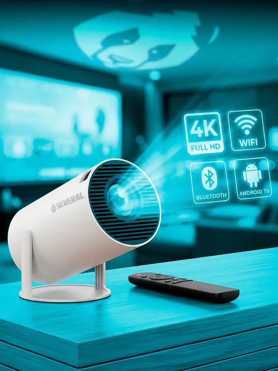 Projetor HY300 Wi-Fi 4K 8000 Lumens Android