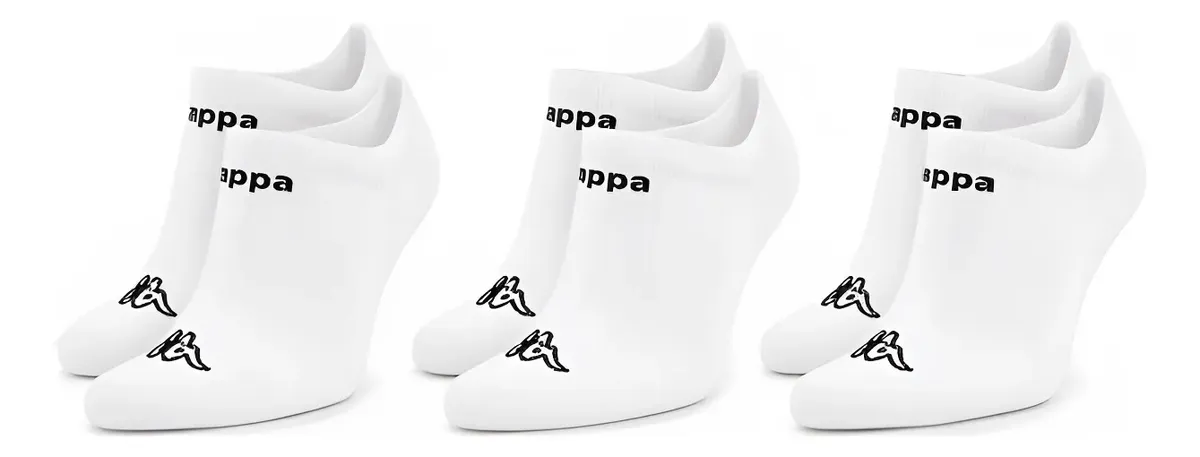 Meias Kappa Kit 3 Pares Sapatilha Soquete Invisível Original