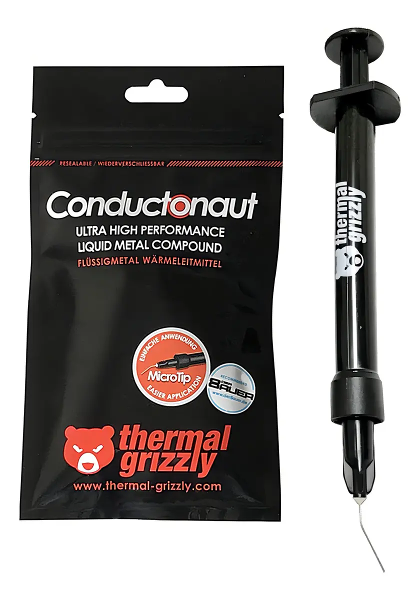 Pasta Térmica Metal Líquido Thermal Grizzly Conductonaut CPU GPU 1g Alta Conductividad
