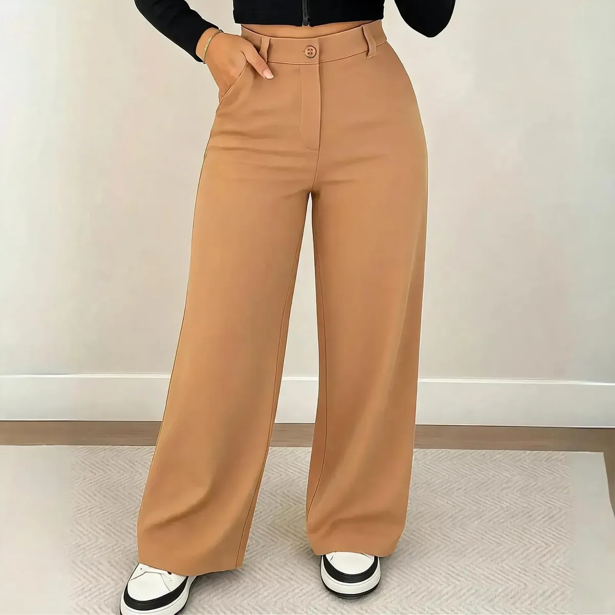 Calça Feminina Pantalona Alfaiataria Versatil Linha Premium