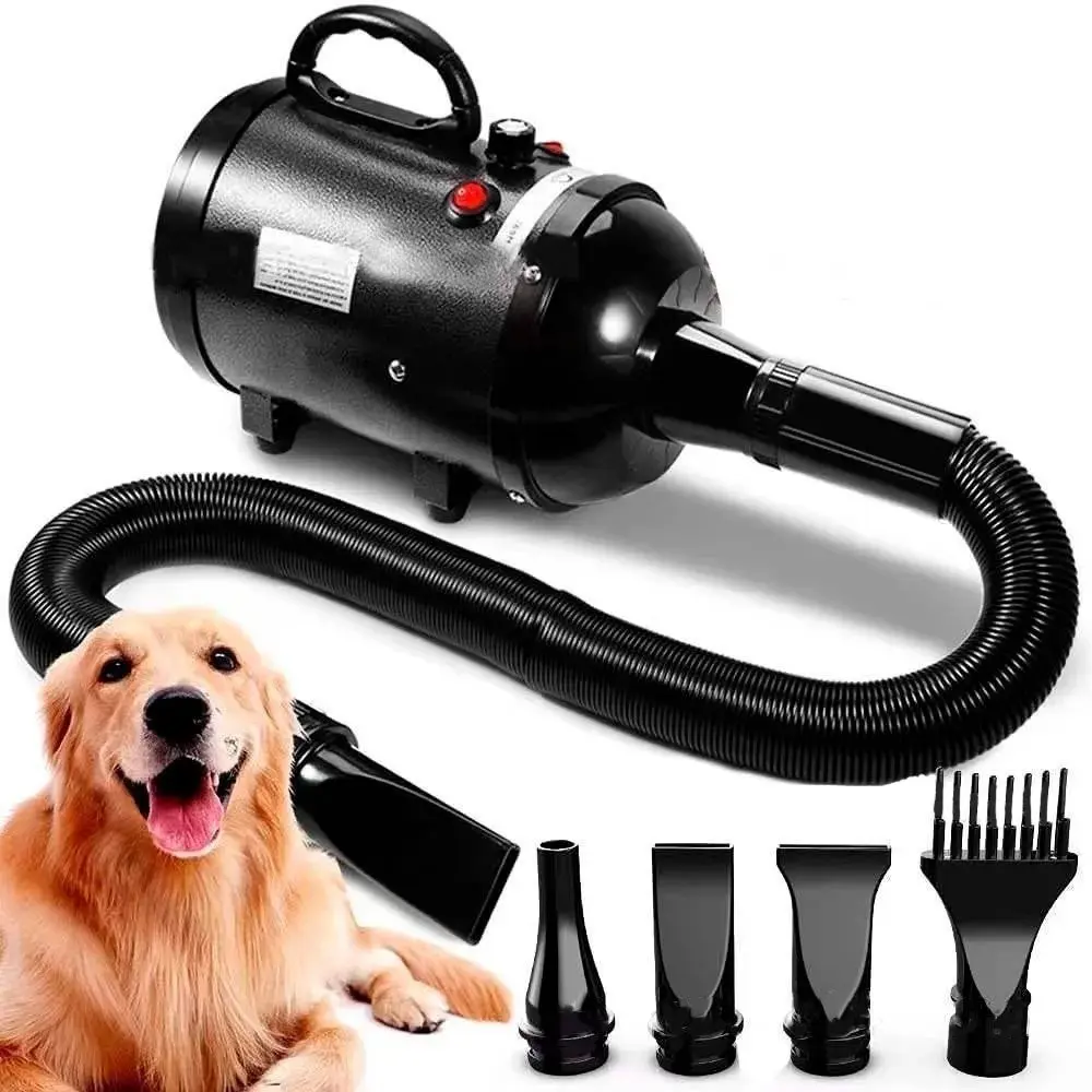 Soprador Secador Pet Profissional 3200W frio/quente Banho e Tosa Alta Velocidade Silencioso Com 4 Bicos - marca Lorben