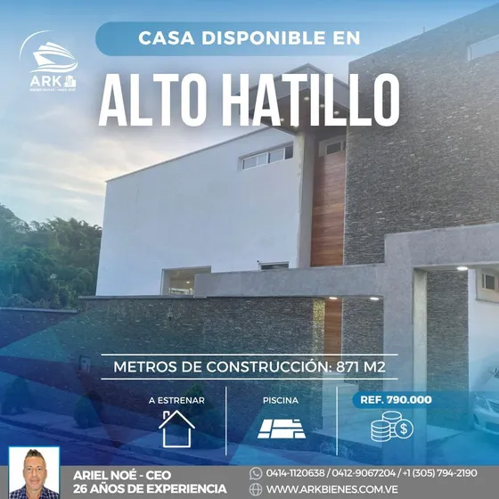 (#1179) Casa De 871 M2 En Alto Hatillo, Caracas
