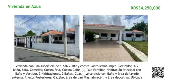 Vendo Casa En Azua 