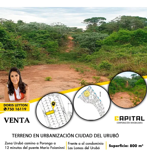 Vendo Terreno!!!! Terreno En Urbanización Ciudad Del Urubo  Zona Urubo