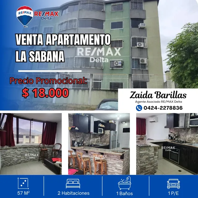 En Venta Apartamento Calle Principal De La Sabana, Parque Residencial La Sabana, Guatire, Zamora, Miranda, 1221, Ven