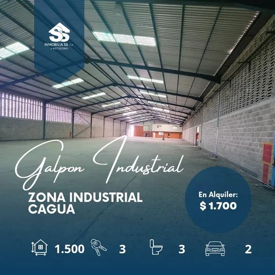 Se Alquila Bello Galpon En Cagua, Zona Industrial De Alto Trafico 