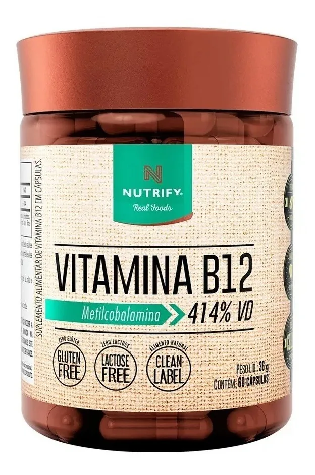 Vitamina B12 Metilcobalamina 60 Cápsulas Nutrify Encapsulados