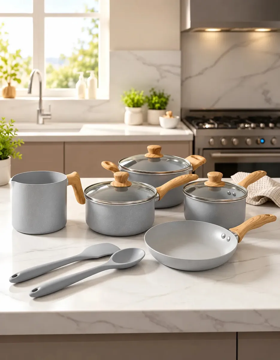 Jogo De Panelas Indução Brinox Cerâmica 7 Peças Easy Gris