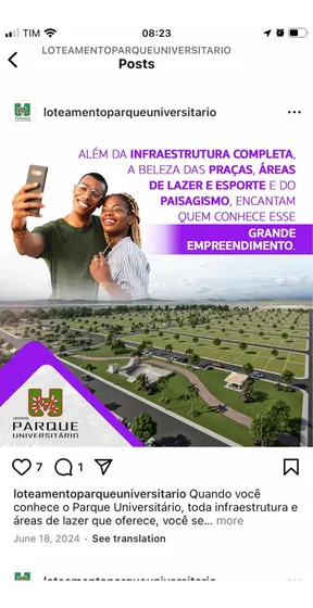 Lote - 160 M2 - 8 X 20 - Loteamento Parque Universitário