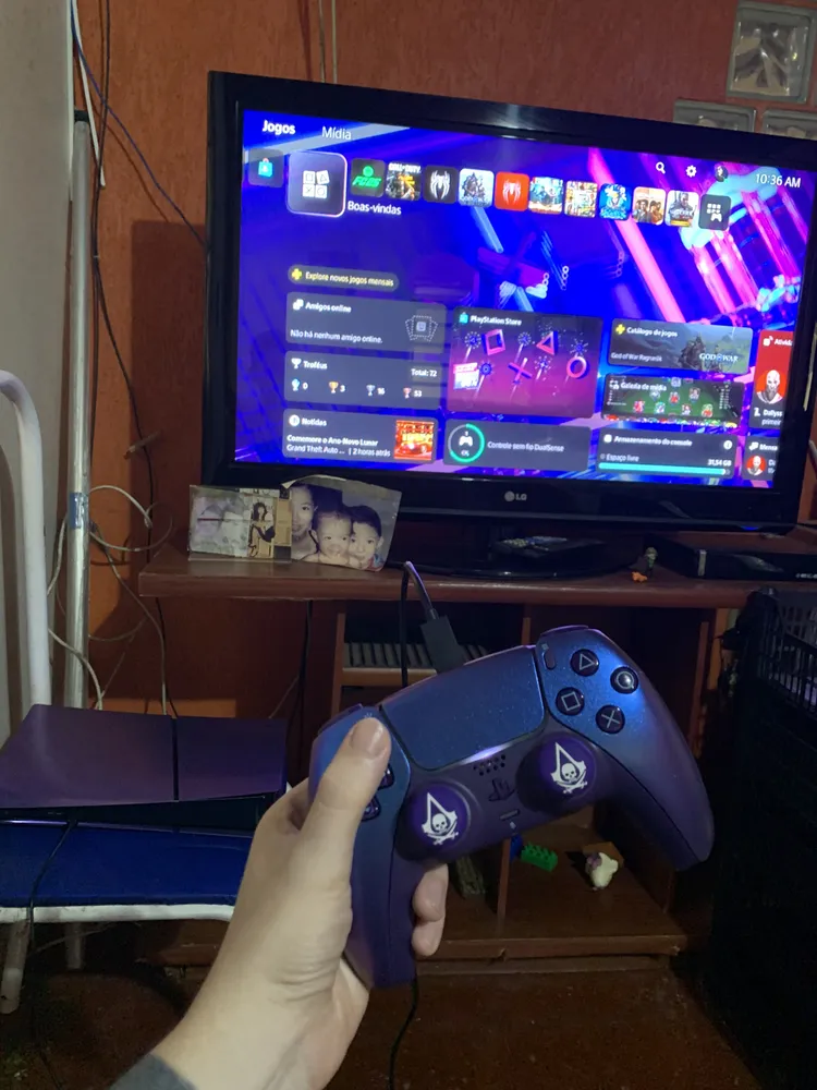 Controle Sem Fio Dualsense Playstation 5 Chroma Indigo Cor Azul - Imagem 3