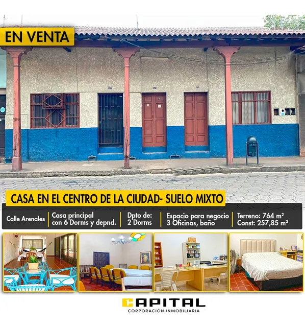 Casa En Venta En El Centro De La Ciudad Suelo Mixto