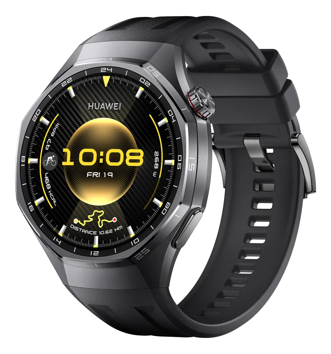 Smartwatch HUAWEI WATCH GT 6 Pro 46mm Bateria com Autonomia de Até 21 Dias Mais de 100 Modos Esportivos Corrida de Trilha Golfe Ciclismo Análise de ECG Compatível com iOS e Android GPS Preto