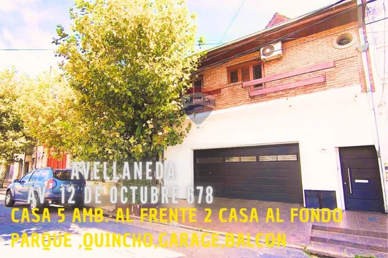 Venta 2 Casas 5 Amb. Avellaneda Fondo Libre Garage