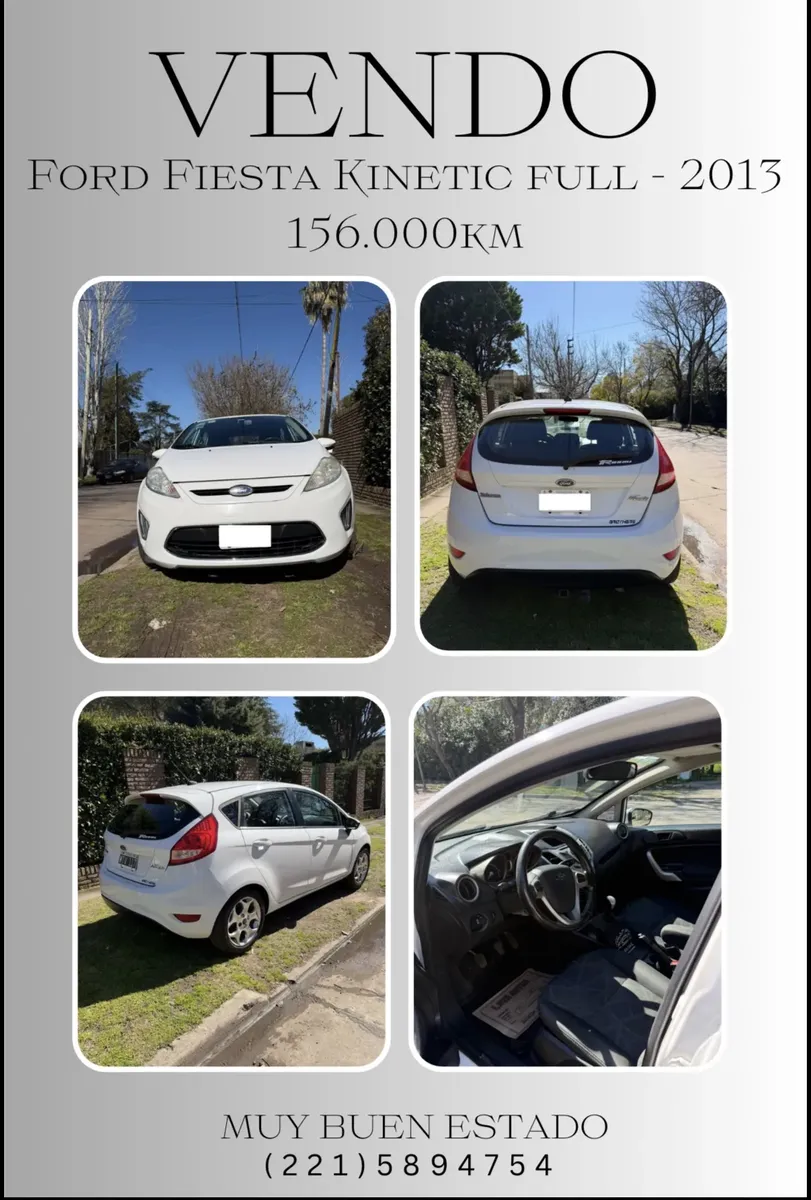Ford Fiesta 2013 Kinetic Design Titanium Muy Buen Estado