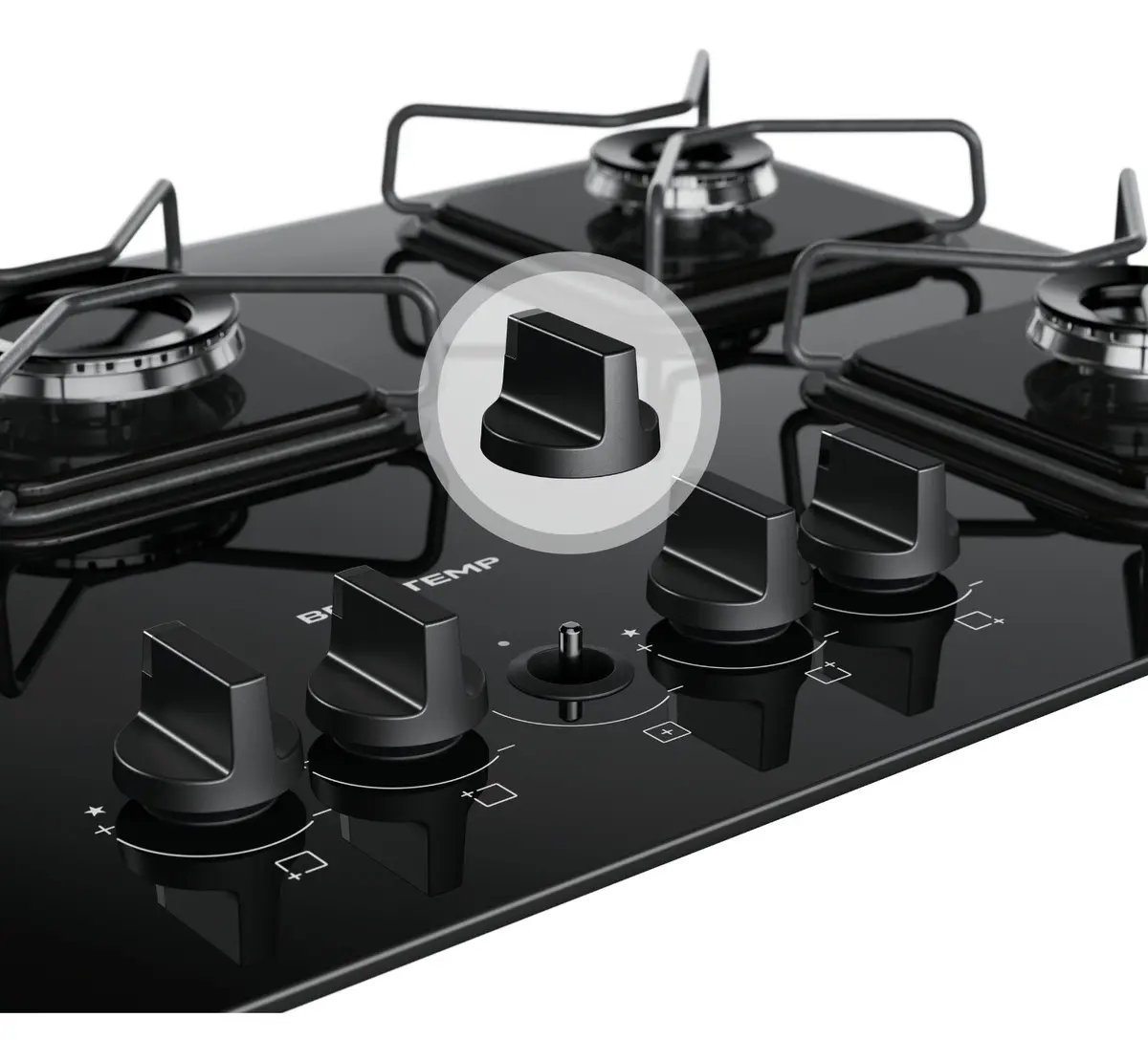 Detalhe do Cooktop Brastemp BDS75AE