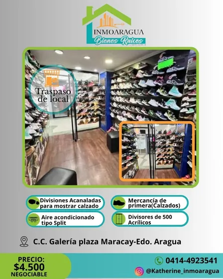 Traspaso De Local Av. Bolivar/ C.c. Galeria Plaza/ Maracay Edo. Aragua Ke2657