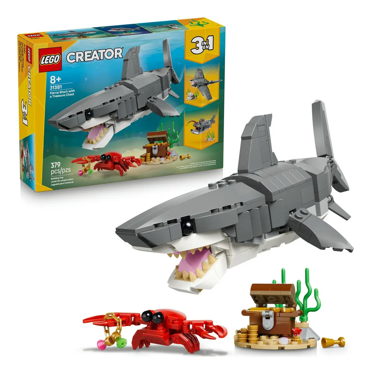 Lego® Creator Tubarão feroz com baú de tesouro - 31381