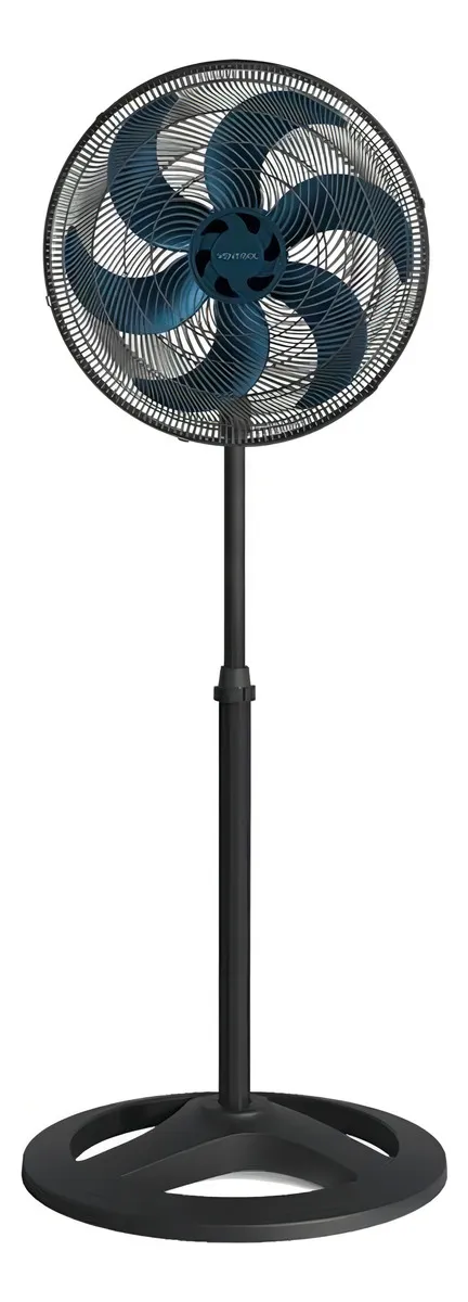 Ventilador De Coluna Turbo Com 6 Pás 50cm Preto e Azul Ventisol