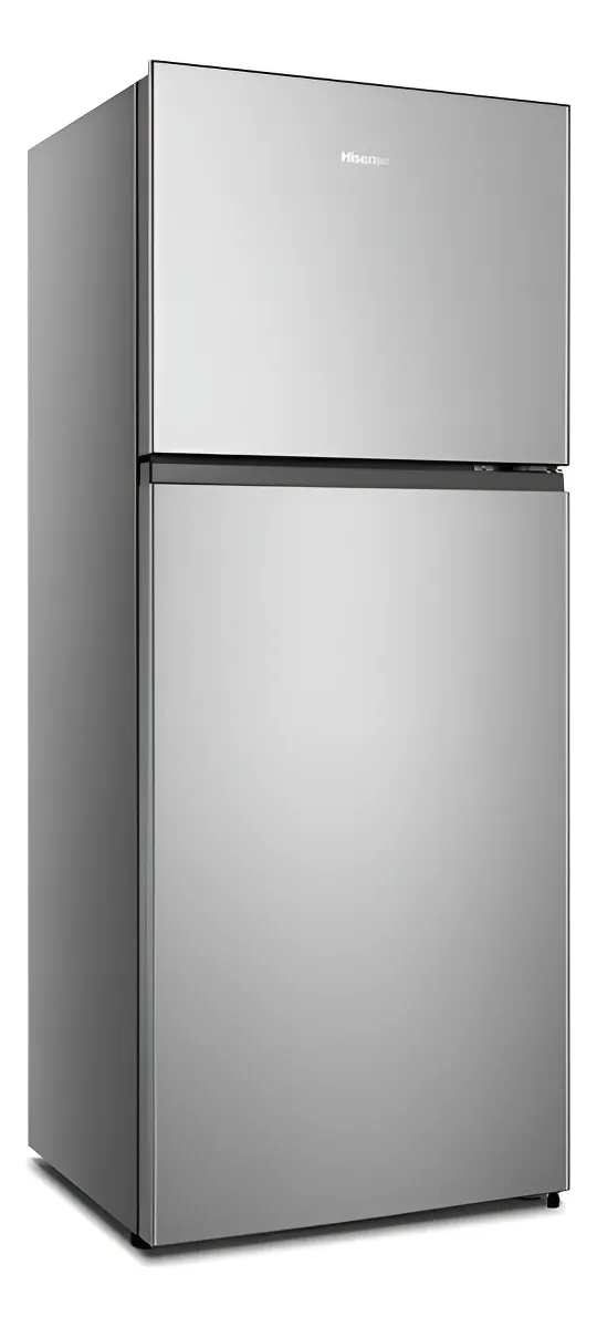 Geladeira Hisense Top Freezer Inverter Inox 375l Cinza